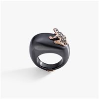 Anello Dada Arrigoni Donna Happy Frog in Argento Diamante Brown 0.24 Ct DHF08ANANRNDW-GRANDE - DHF08ANANRNDW-GRANDE